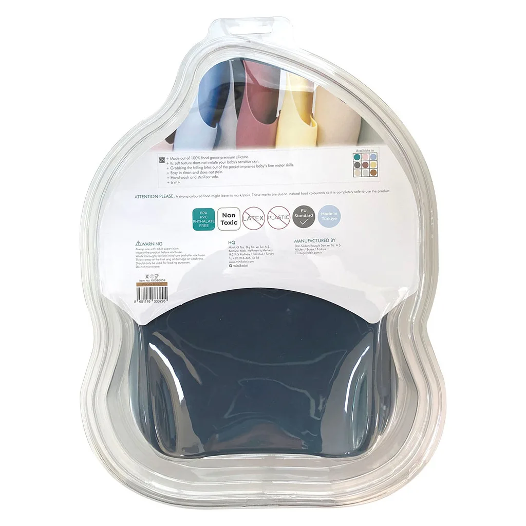 پیشبند سیلیکونی مینیک اوی اوی مدل Basicd Bib کاسه ای قابل تنظیم Minikoioi