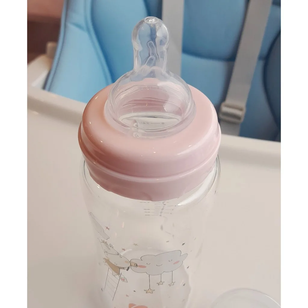 شیشه شیر کیکابو Hippo Dreams پیرکس 3+ماه 240میل Kikkaboo