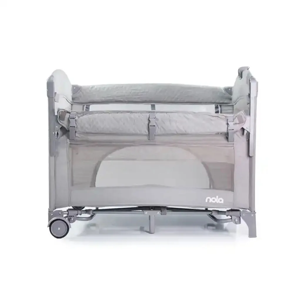 تخت پارک آنیمو مدل نولا Nola كنار مادر گهواره شو همراه با آویز تخت موزیکال Animo