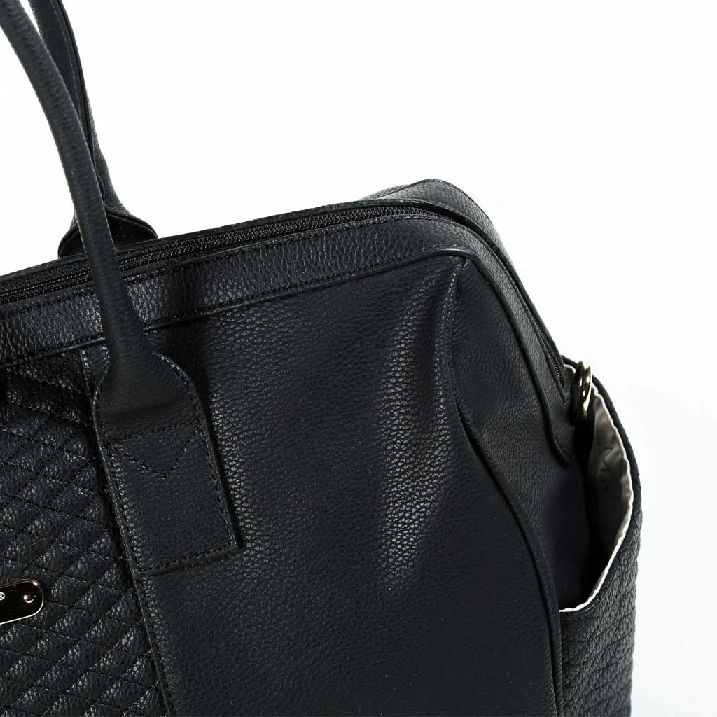 ساک لوازم مای کالکشن ام اند وای مدل گایا مستطیل وسط ماسوره دوزی چرم M&Y