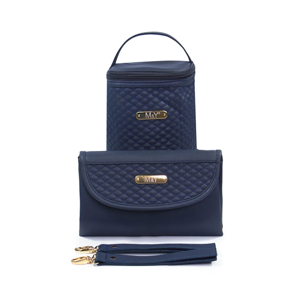 ساک لوازم مای کالکشن ام اند وای مدل گایا مستطیل وسط ماسوره دوزی چرم M&Y