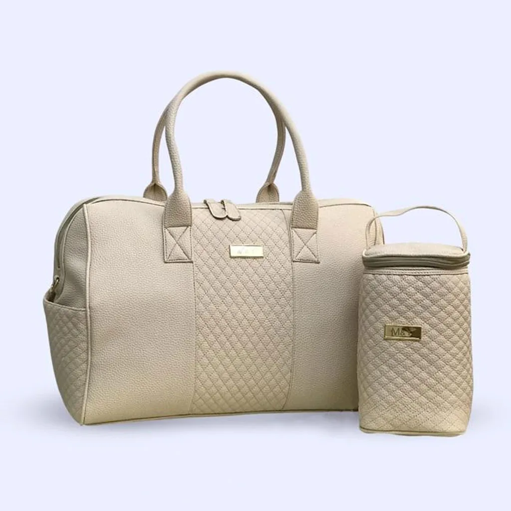 ساک لوازم مای کالکشن ام اند وای مدل گایا مستطیل وسط ماسوره دوزی چرم M&Y