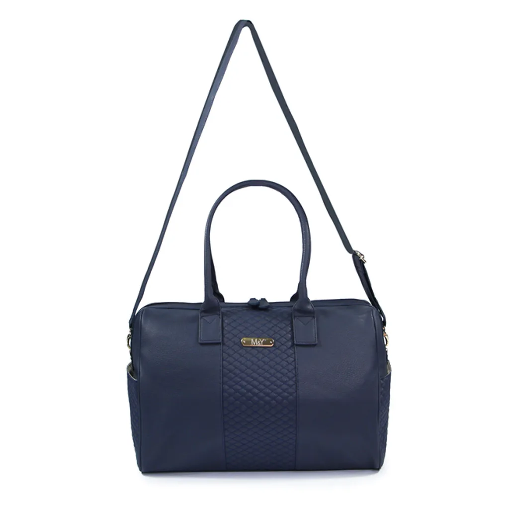 ساک لوازم مای کالکشن ام اند وای مدل گایا مستطیل وسط ماسوره دوزی چرم M&Y