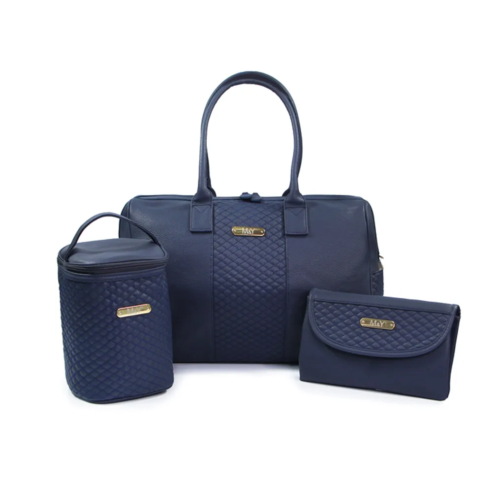 ساک لوازم مای کالکشن ام اند وای مدل گایا مستطیل وسط ماسوره دوزی چرم M&Y