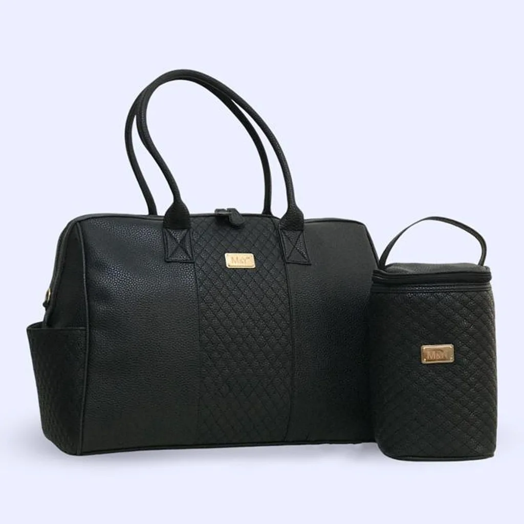 ساک لوازم مای کالکشن ام اند وای مدل گایا مستطیل وسط ماسوره دوزی چرم M&Y