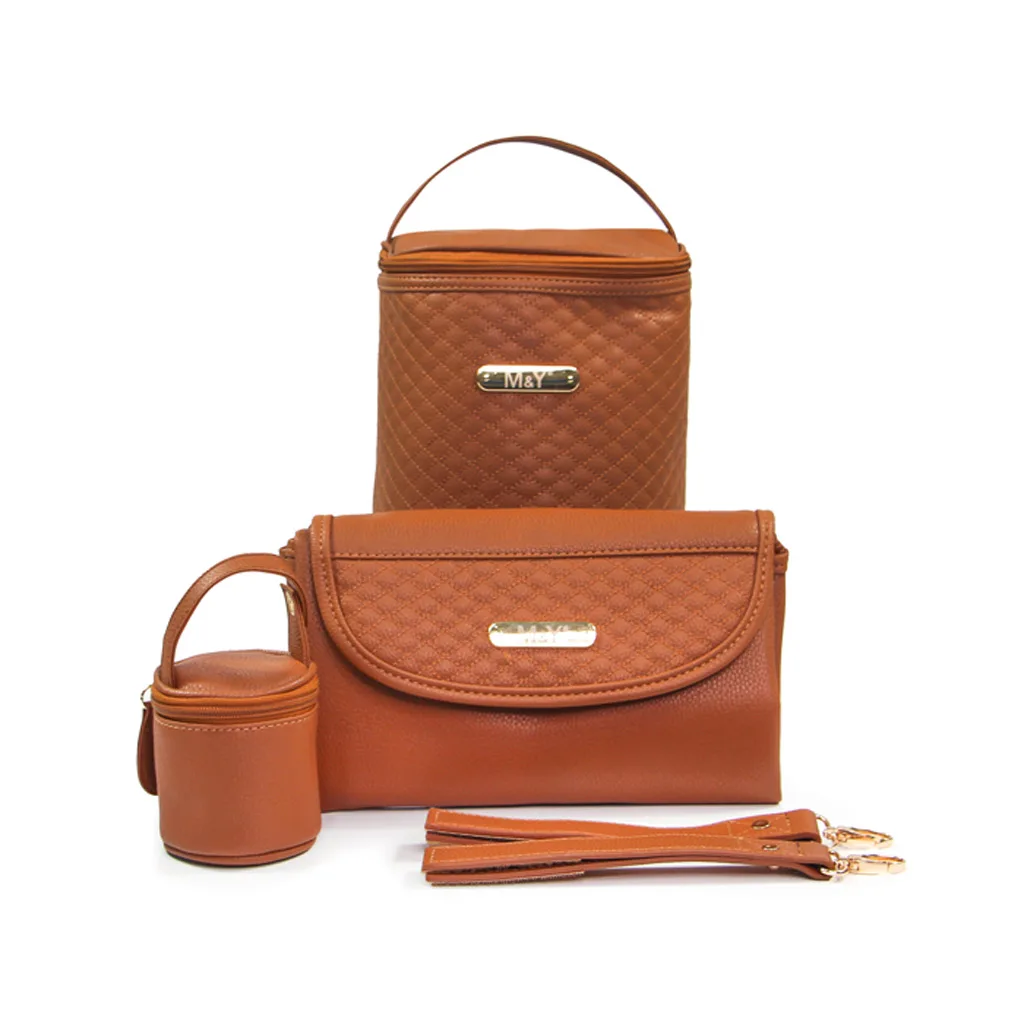 ساک لوازم مای کالکشن ام اند وای مدل گایا مستطیل وسط ماسوره دوزی چرم M&Y