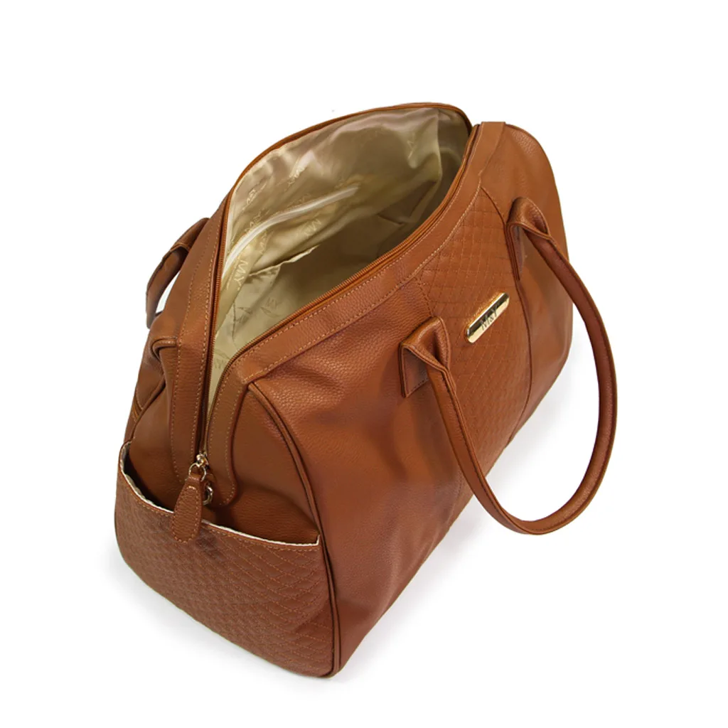 ساک لوازم مای کالکشن ام اند وای مدل گایا مستطیل وسط ماسوره دوزی چرم M&Y