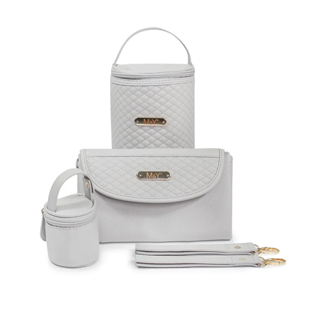 ساک لوازم مای کالکشن ام اند وای مدل گایا مستطیل وسط ماسوره دوزی چرم M&Y