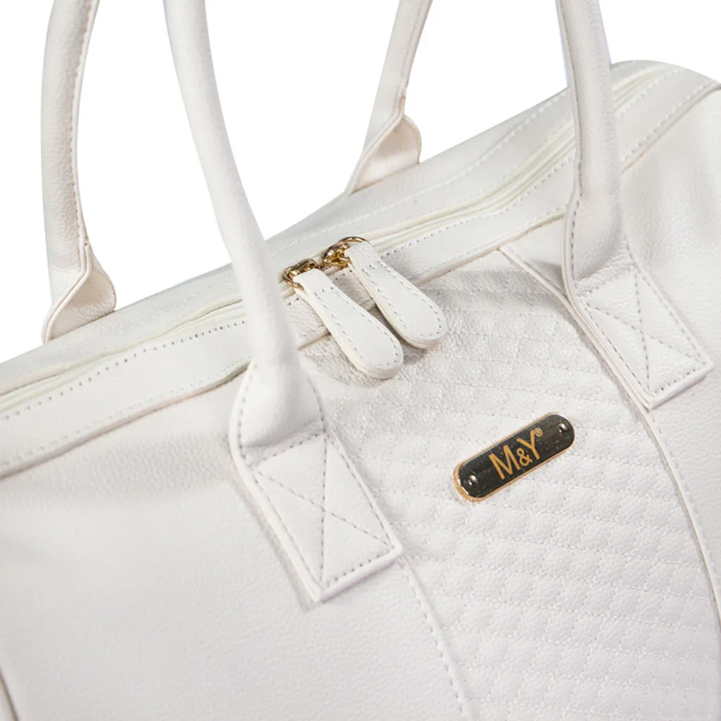 ساک لوازم مای کالکشن ام اند وای مدل گایا مستطیل وسط ماسوره دوزی چرم M&Y