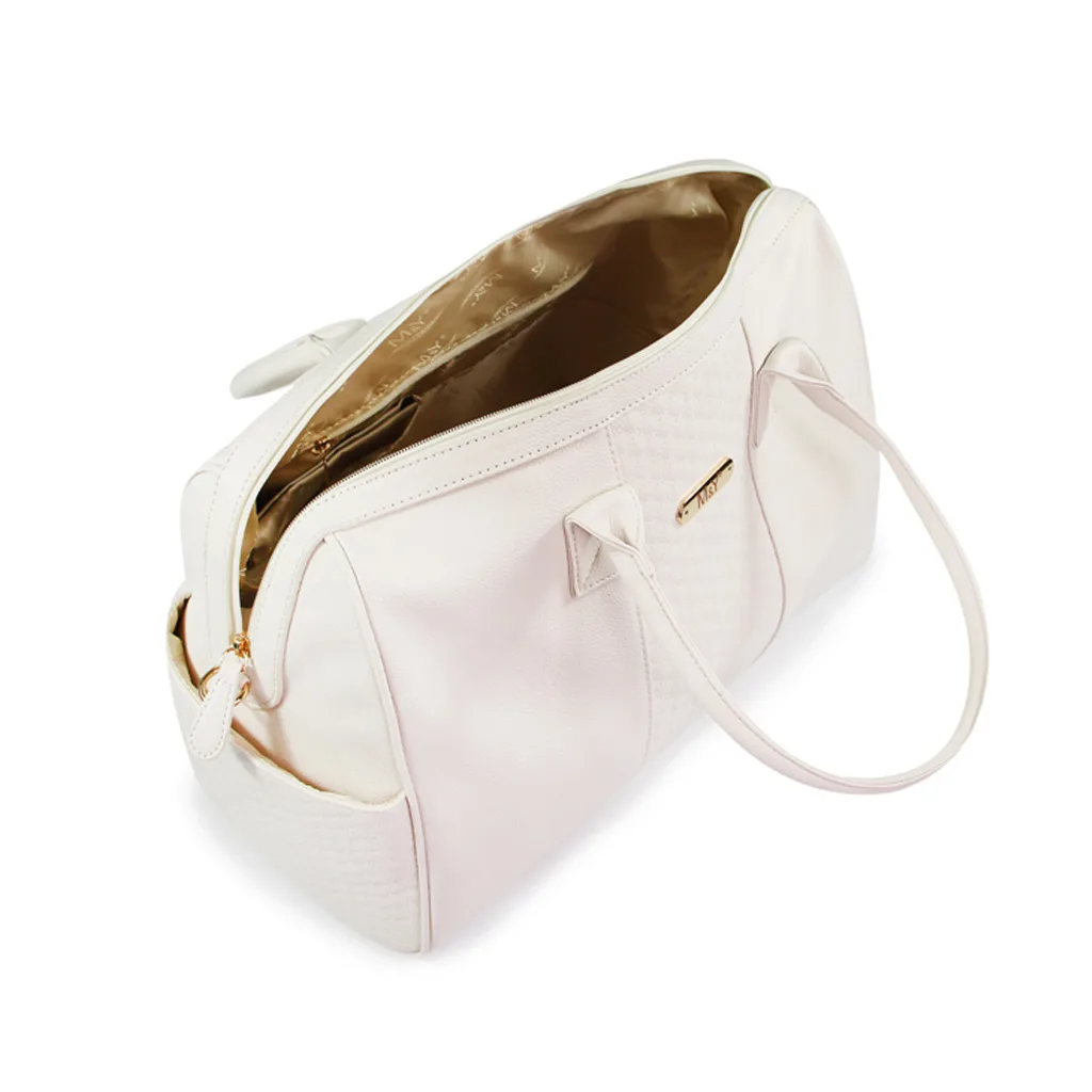 ساک لوازم مای کالکشن ام اند وای مدل گایا مستطیل وسط ماسوره دوزی چرم M&Y