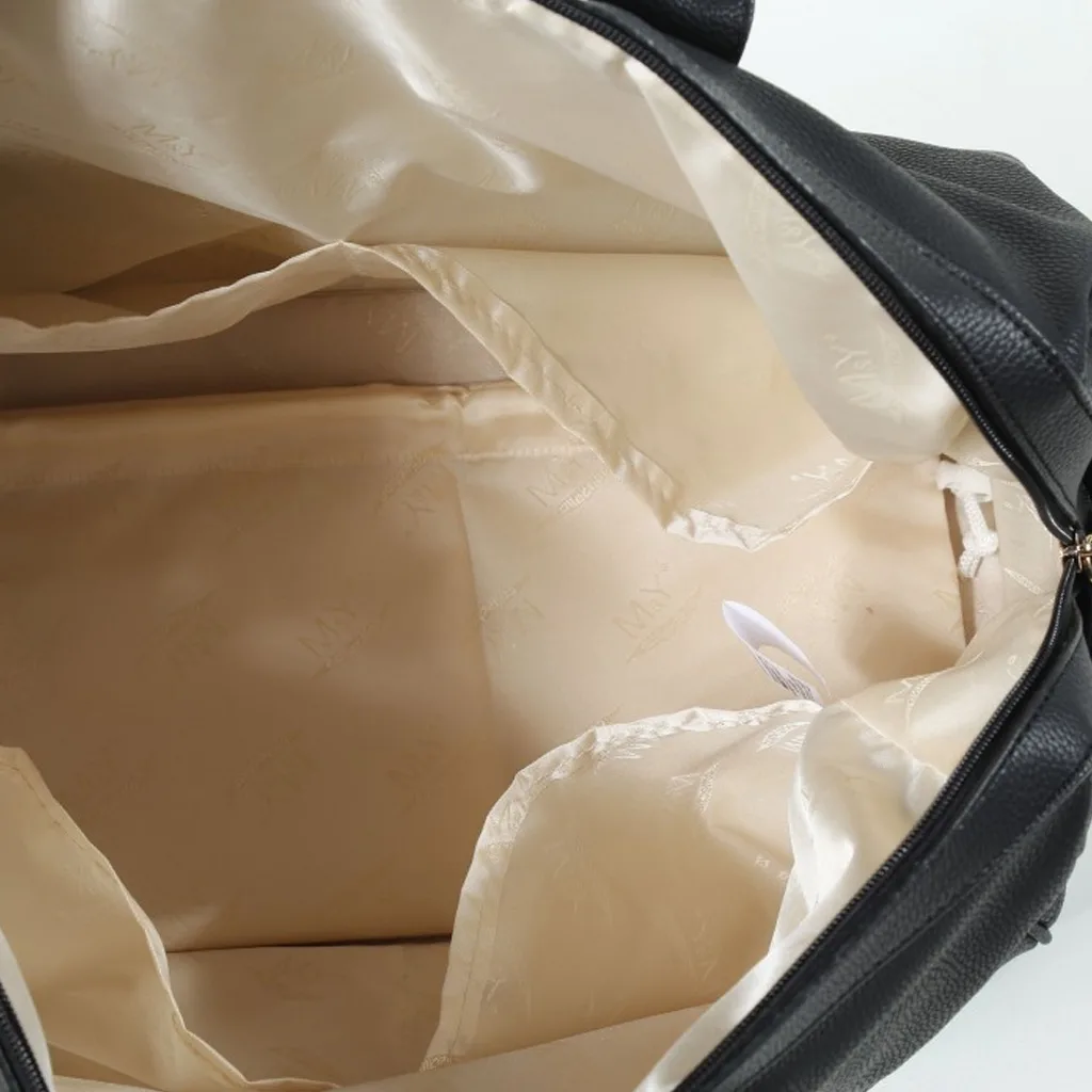 ساک لوازم مای کالکشن ام اند وای مدل گایا مستطیل وسط ماسوره دوزی چرم M&Y