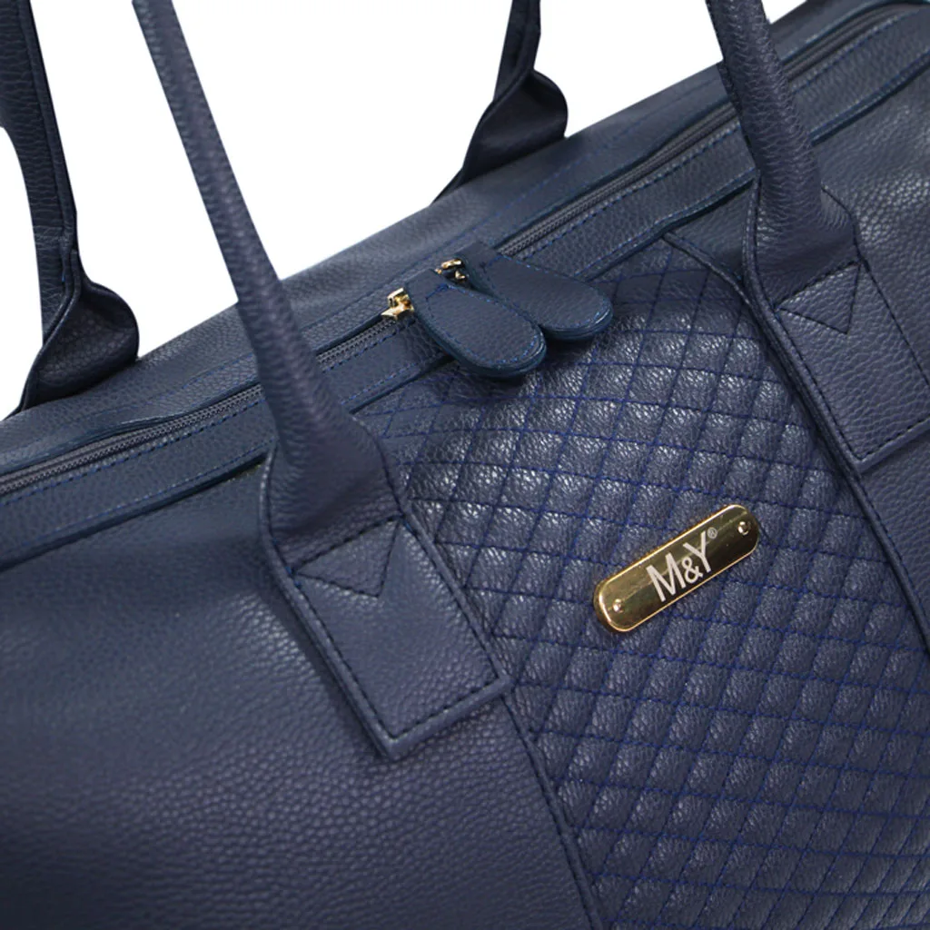 ساک لوازم مای کالکشن ام اند وای مدل گایا مستطیل وسط ماسوره دوزی چرم M&Y