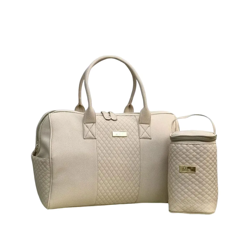 ساک لوازم مای کالکشن ام اند وای مدل گایا مستطیل وسط ماسوره دوزی چرم M&Y