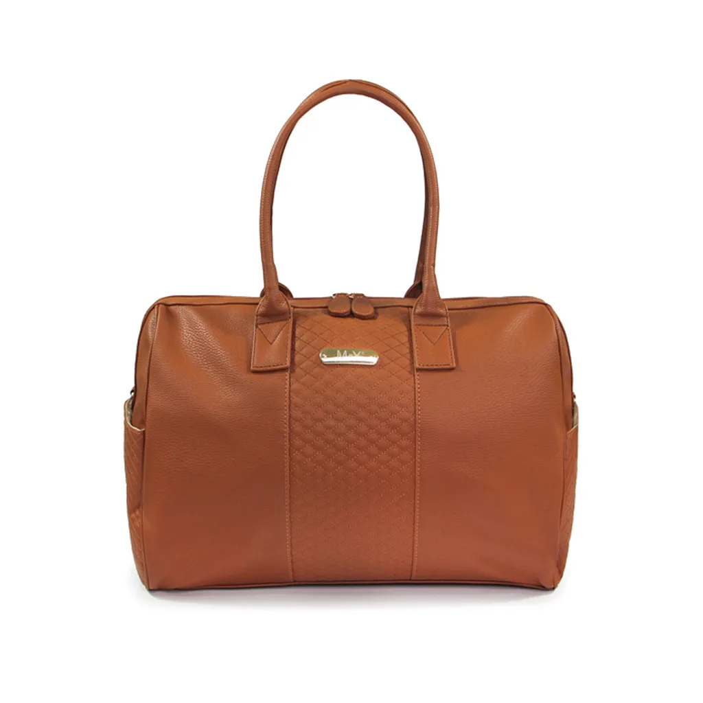 ساک لوازم مای کالکشن ام اند وای مدل گایا مستطیل وسط ماسوره دوزی چرم M&Y