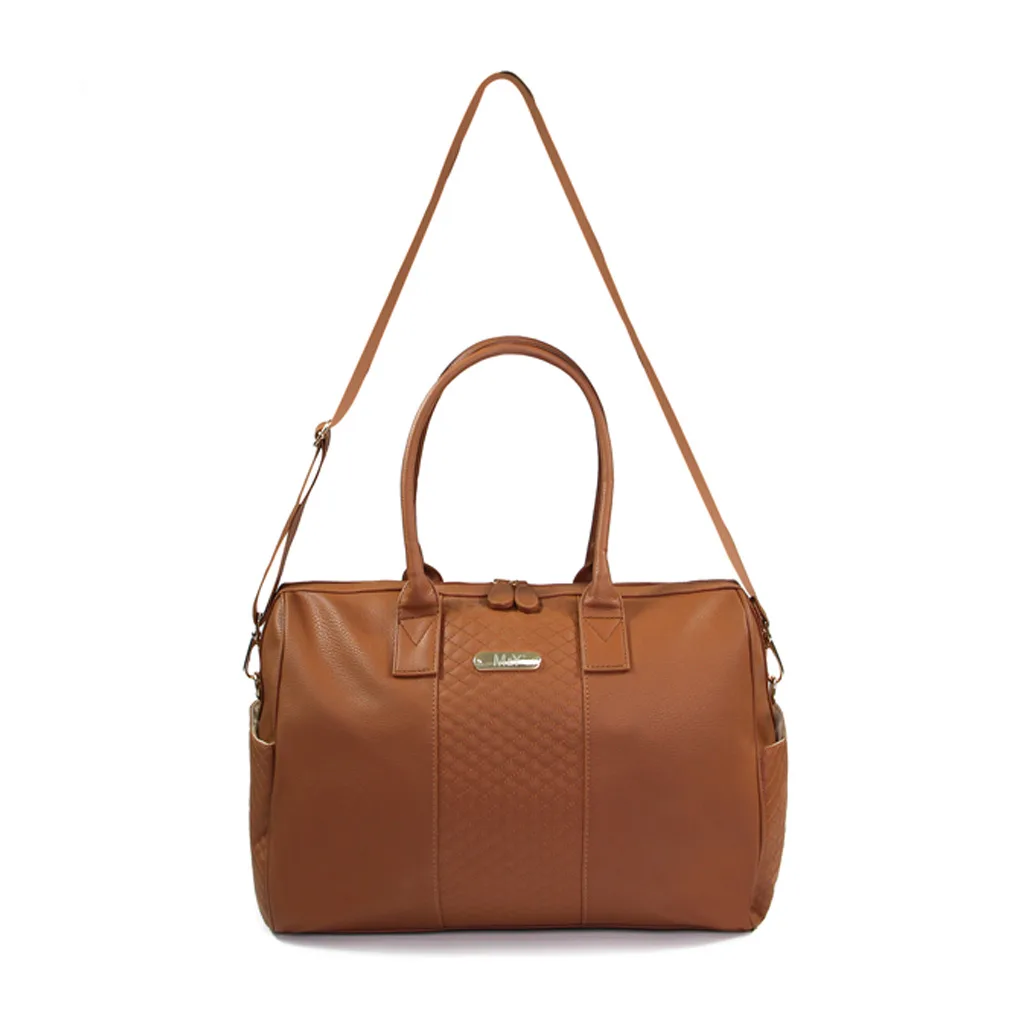 ساک لوازم مای کالکشن ام اند وای مدل گایا مستطیل وسط ماسوره دوزی چرم M&Y