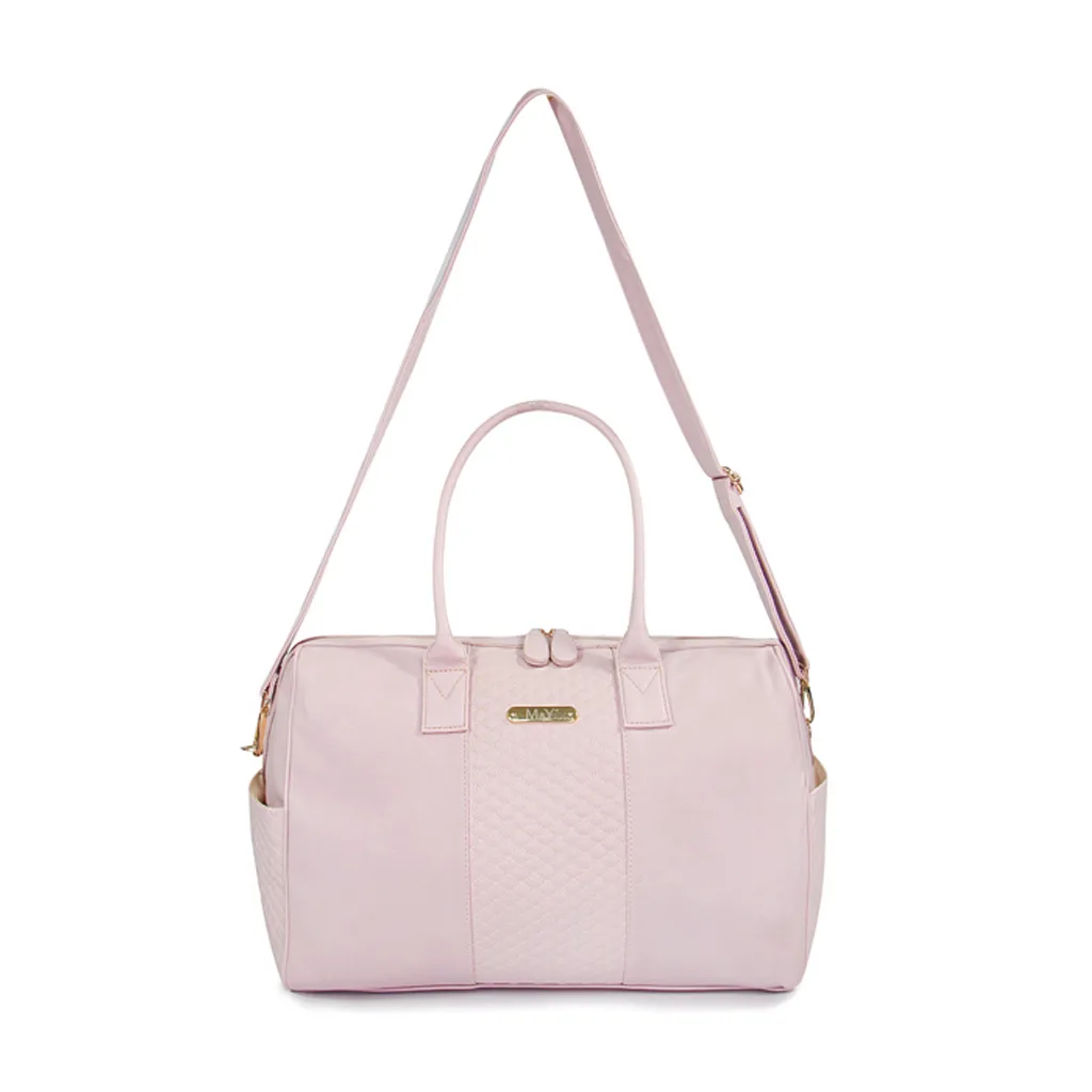 ساک لوازم مای کالکشن ام اند وای مدل گایا مستطیل وسط ماسوره دوزی چرم M&Y