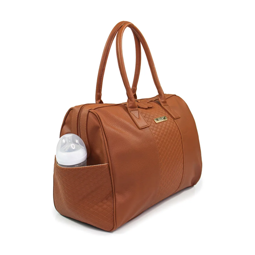 ساک لوازم مای کالکشن ام اند وای مدل گایا مستطیل وسط ماسوره دوزی چرم M&Y