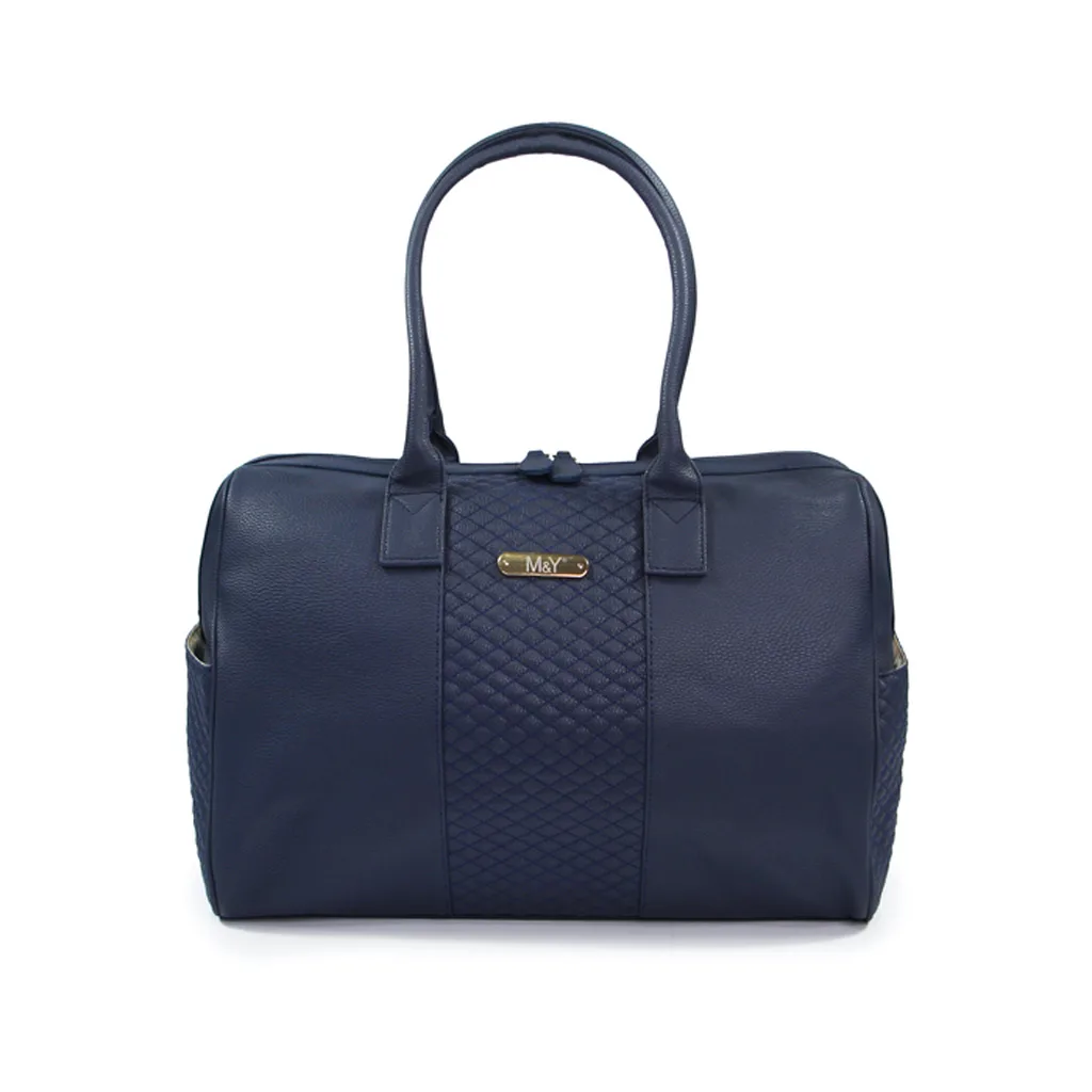 ساک لوازم مای کالکشن ام اند وای مدل گایا مستطیل وسط ماسوره دوزی چرم M&Y