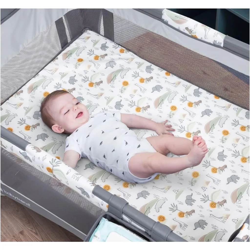 تخت پارک بیبی ترند Fluttebye طرح پروانه BabyTrend