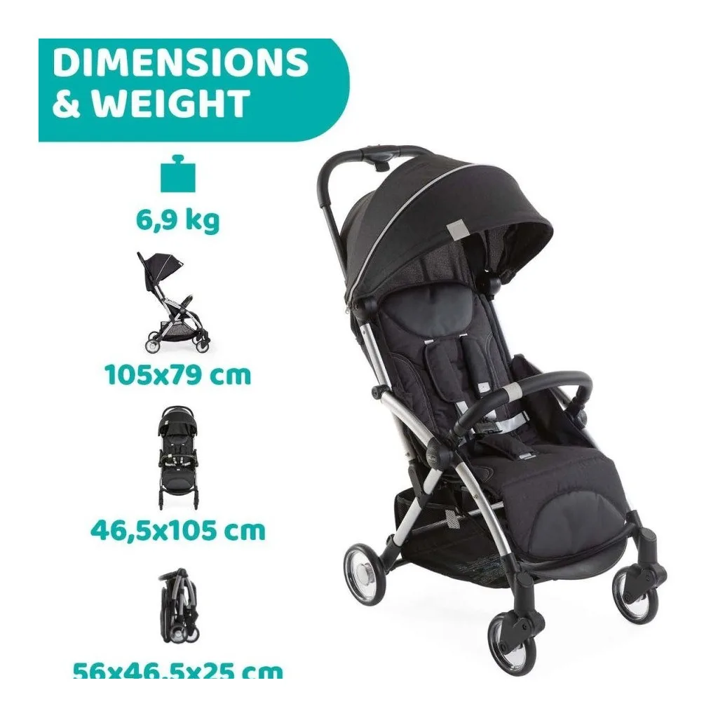 کالسکه اتوماتیک چیکو Goody Plus مسافرتی Travel هواپيمایی تاشو Chicco