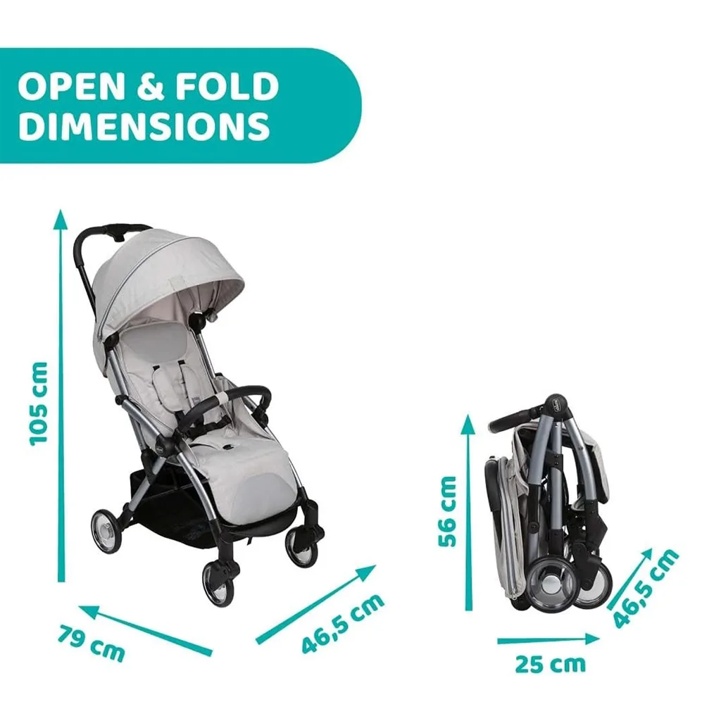 کالسکه اتوماتیک چیکو Goody Plus مسافرتی Travel هواپيمایی تاشو Chicco