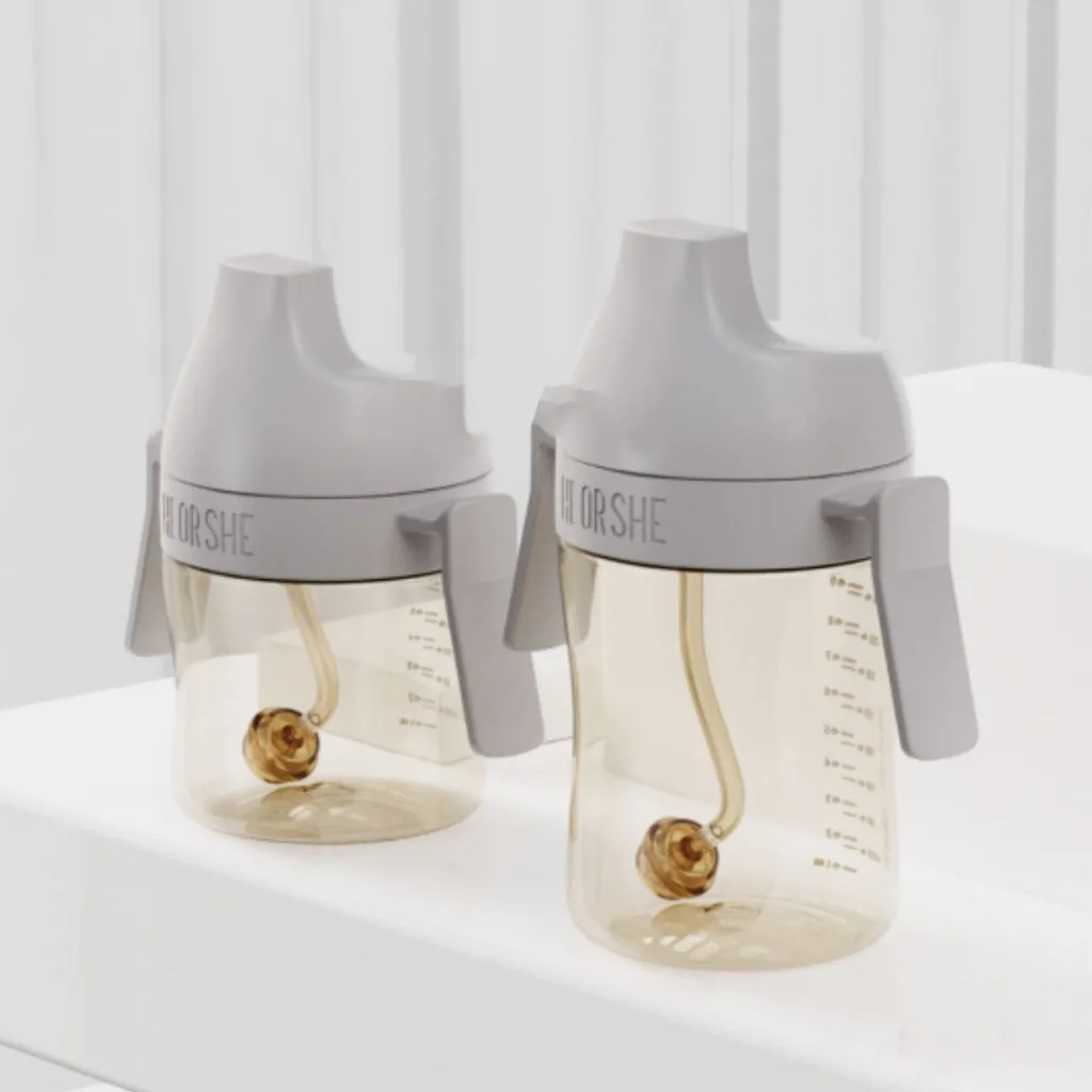 آبمیوه خوری 9+ماه 300میل دسته دار سوپاپدار هی اور شی Heorshe