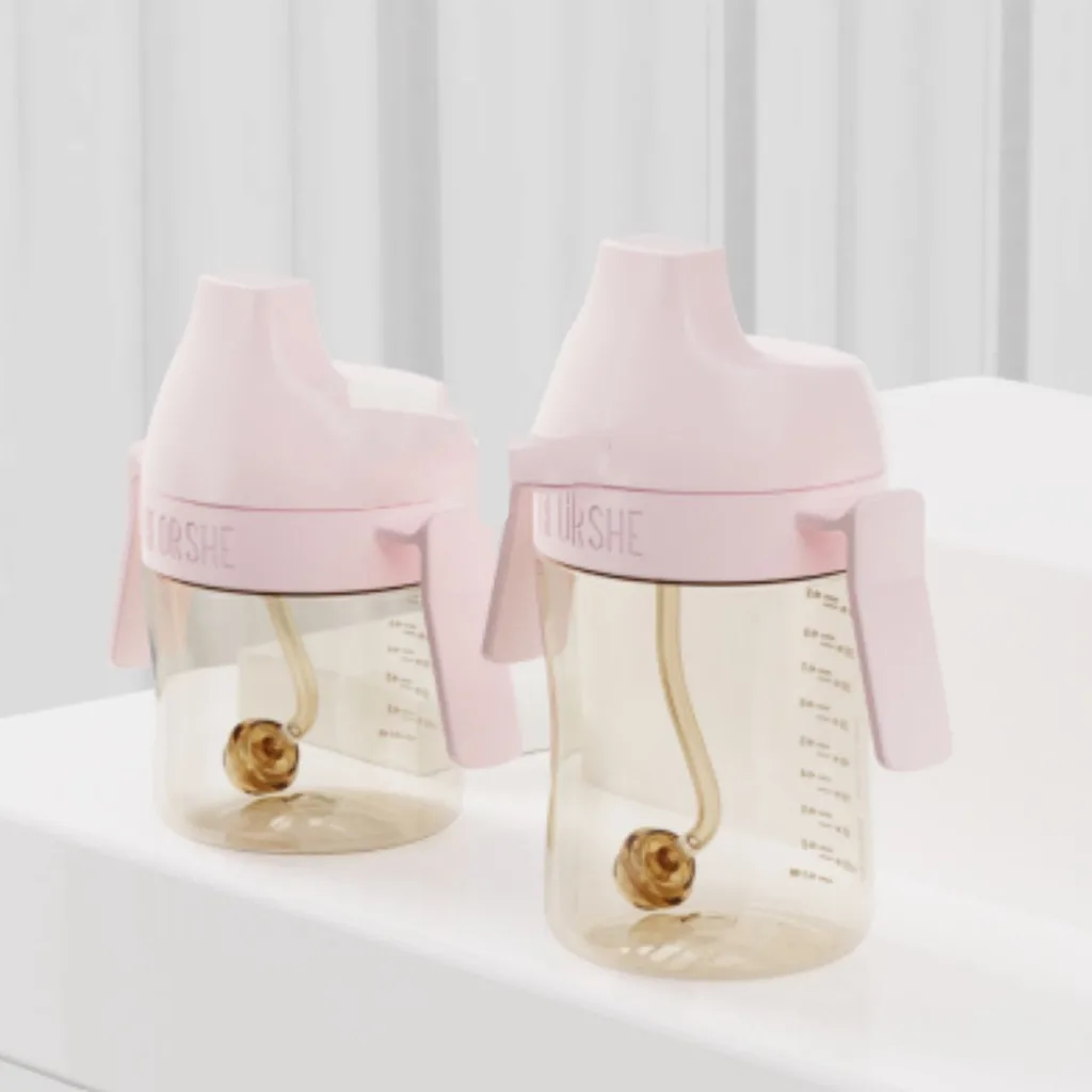 آبمیوه خوری 9+ماه 300میل دسته دار سوپاپدار هی اور شی Heorshe