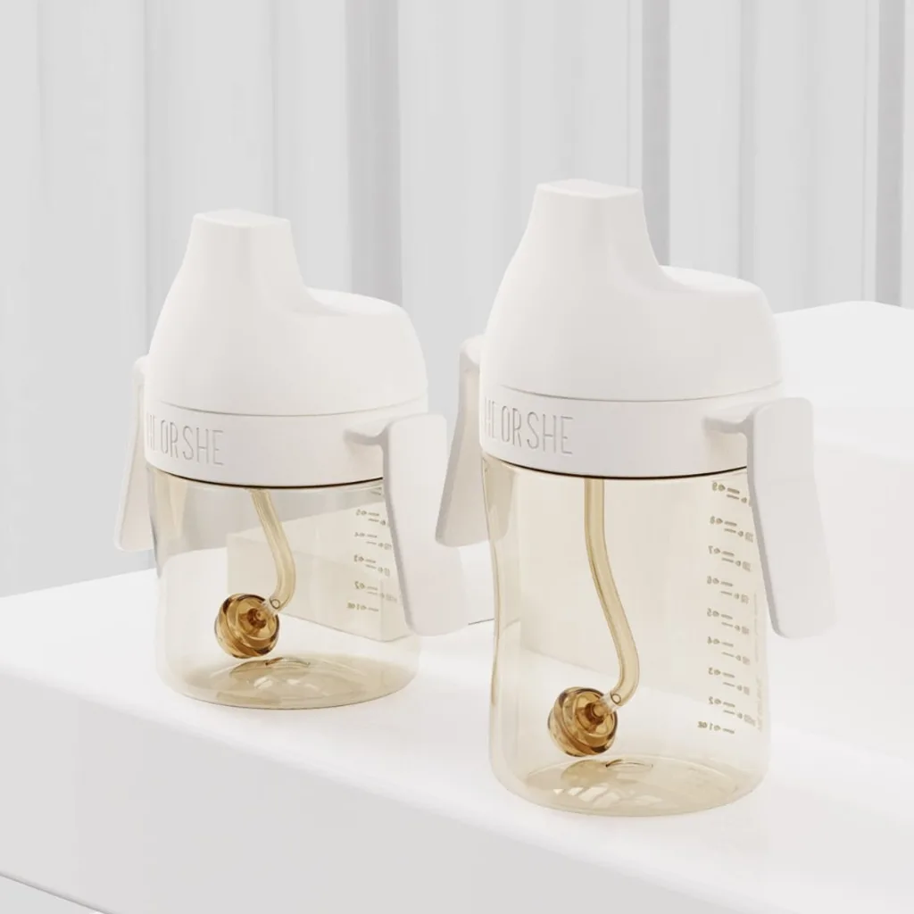 آبمیوه خوری 9+ماه 300میل دسته دار سوپاپدار هی اور شی Heorshe