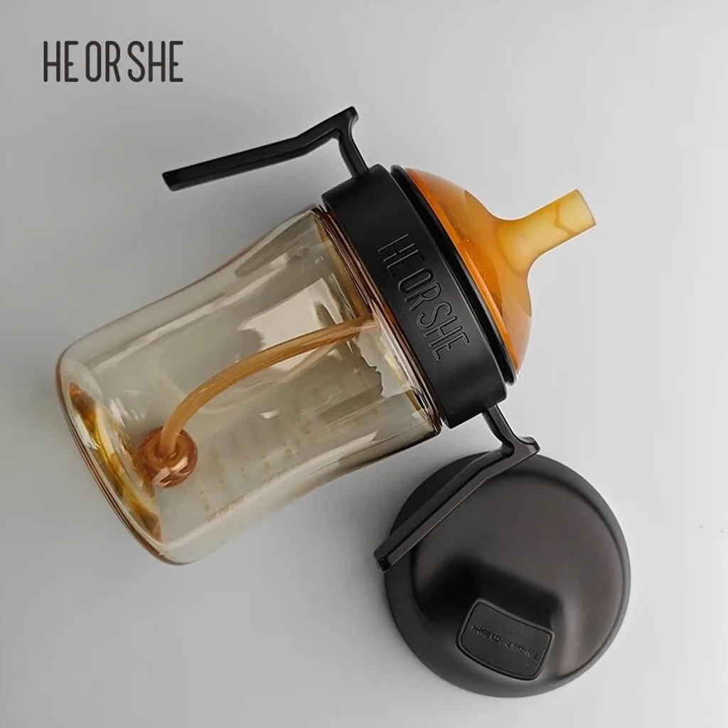 آبمیوه خوری 9+ماه 300میل دسته دار سوپاپدار هی اور شی Heorshe