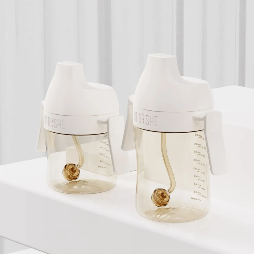 آبمیوه خوری 6+ماه 210میل دسته دار سوپاپدار هی اور شی Heorshe