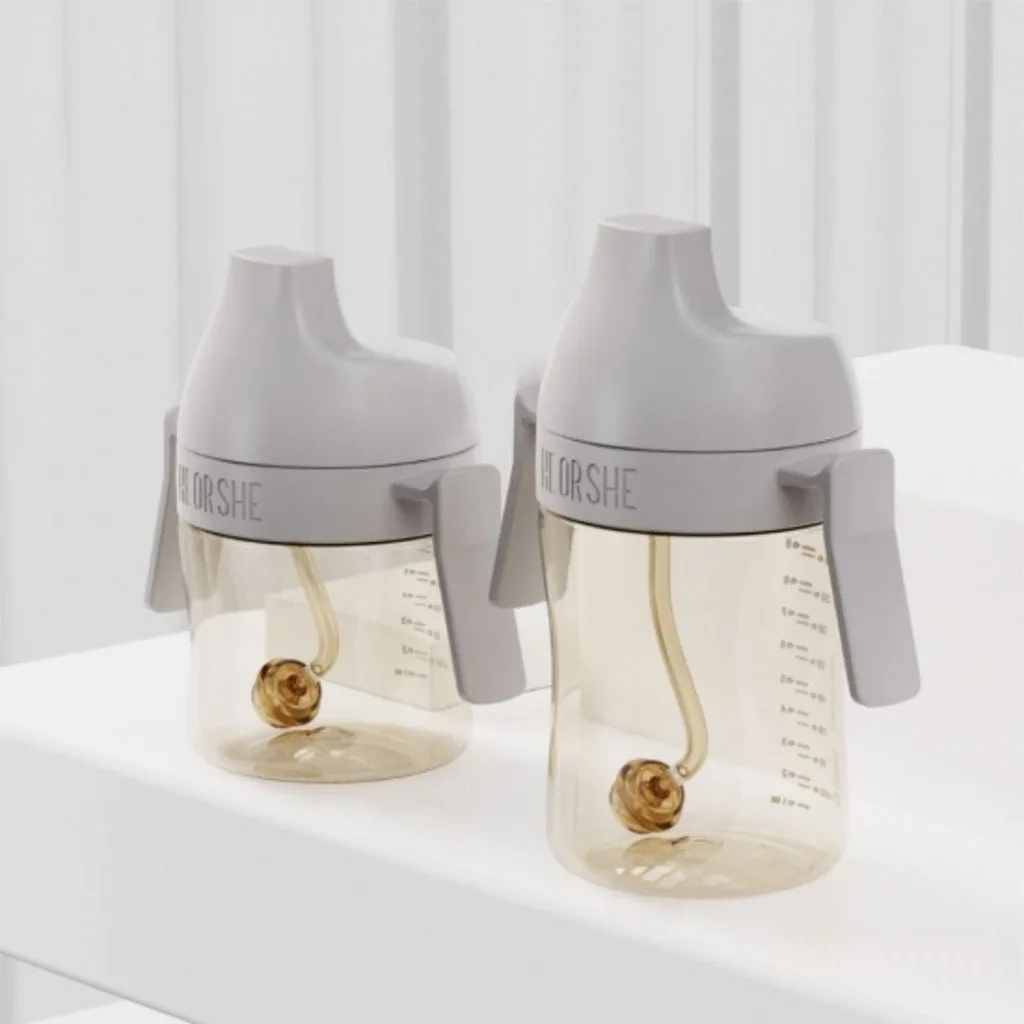 آبمیوه خوری 6+ماه 210میل دسته دار سوپاپدار هی اور شی Heorshe