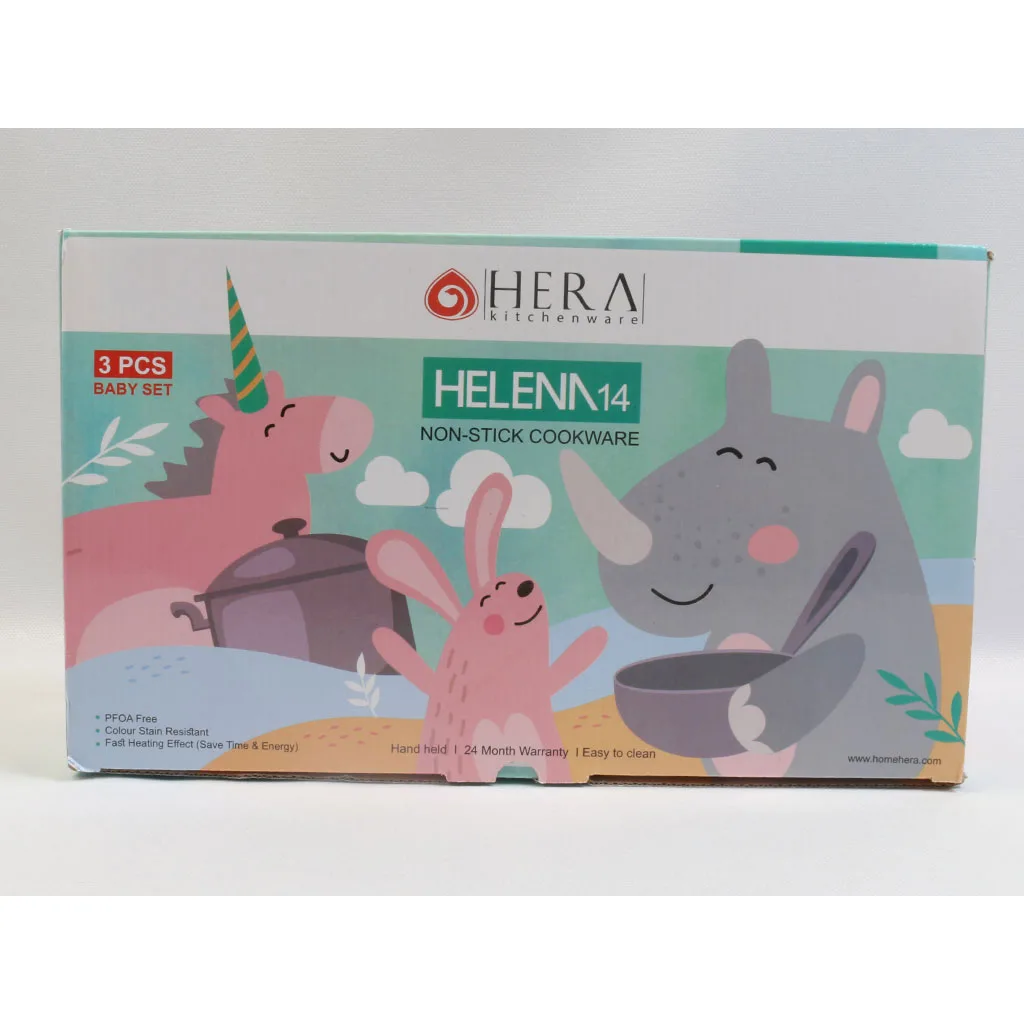 سرویس قابلمه گرانیتی 3پارچه نوزاد و کودک هرا مدل هلنا14 Hera Helena