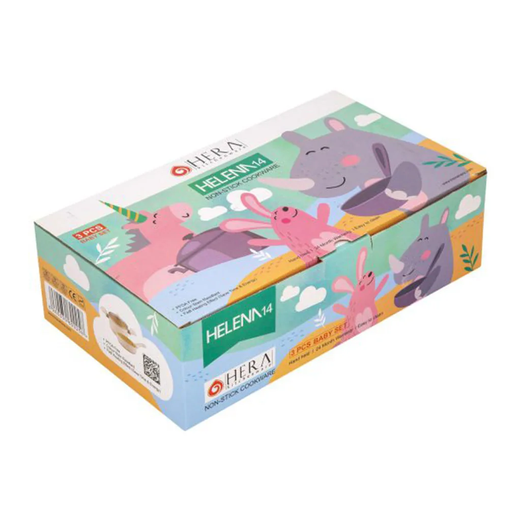 سرویس قابلمه گرانیتی 3پارچه نوزاد و کودک هرا مدل هلنا14 Hera Helena