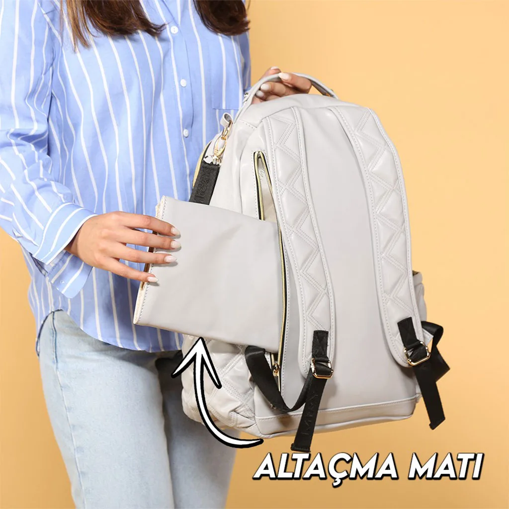 ساک لوازم مای کالکشن ام اند وای کوله ای مدل Oeste دوخت لوزی چرم M&Y