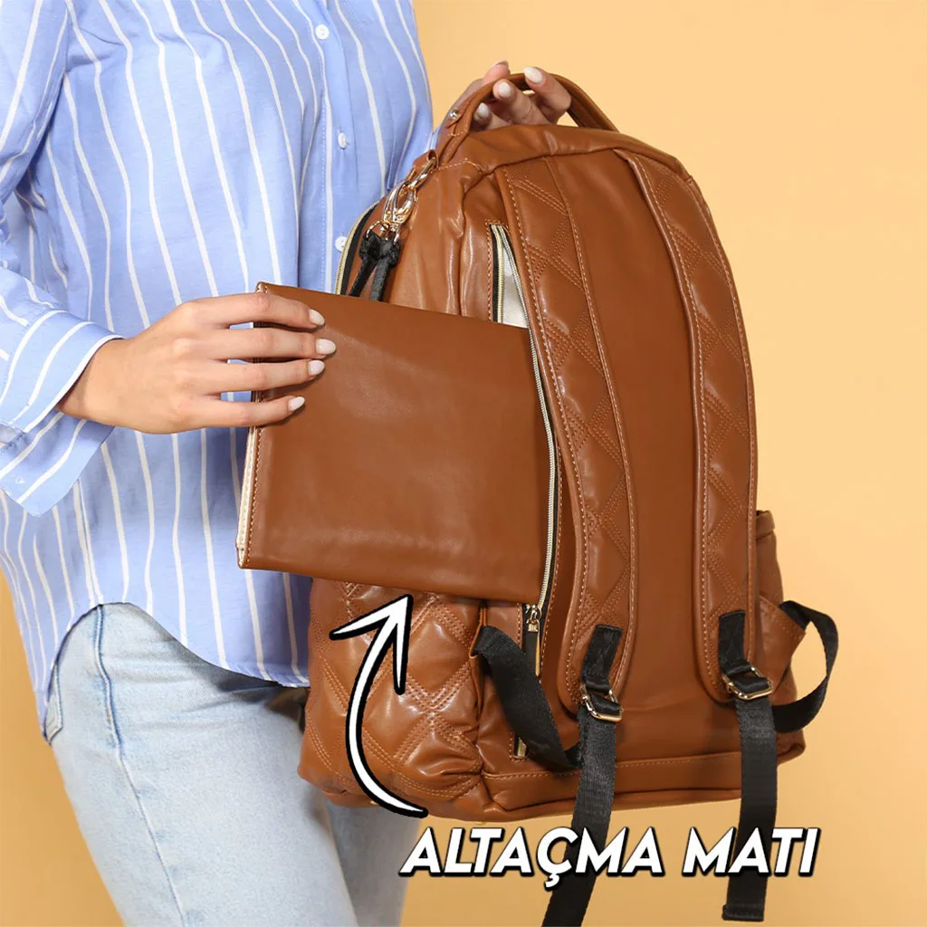 ساک لوازم مای کالکشن ام اند وای کوله ای مدل Oeste دوخت لوزی چرم M&Y