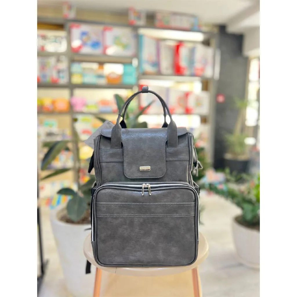 ساک لوازم مای کالکشن ام اند وای کوله ای جلو جیب زیپ ساده چرم M&Y