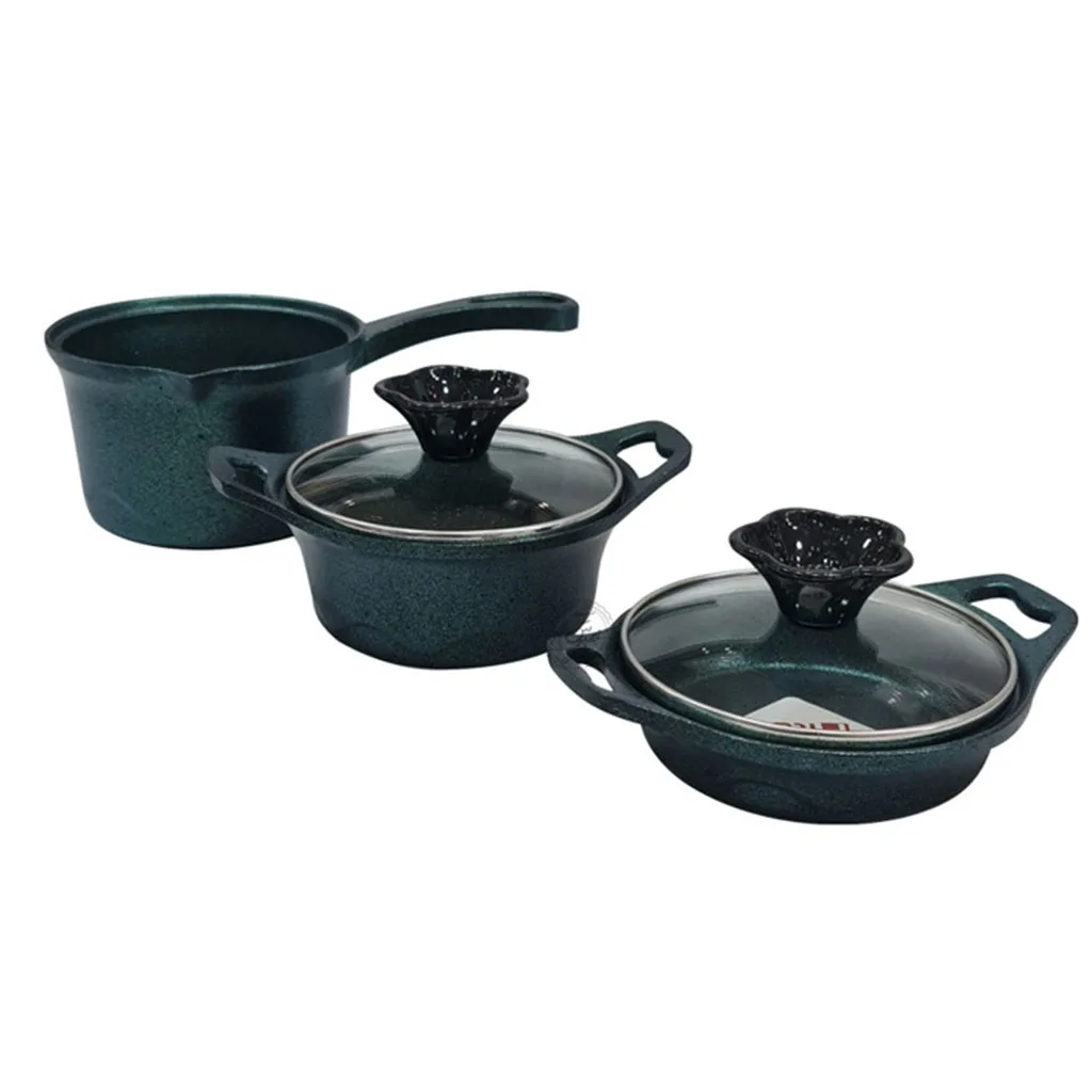 سرویس قابلمه پیلو 5پارچه نوزادی مدل Life نچسب چدن گرانیت Pilau