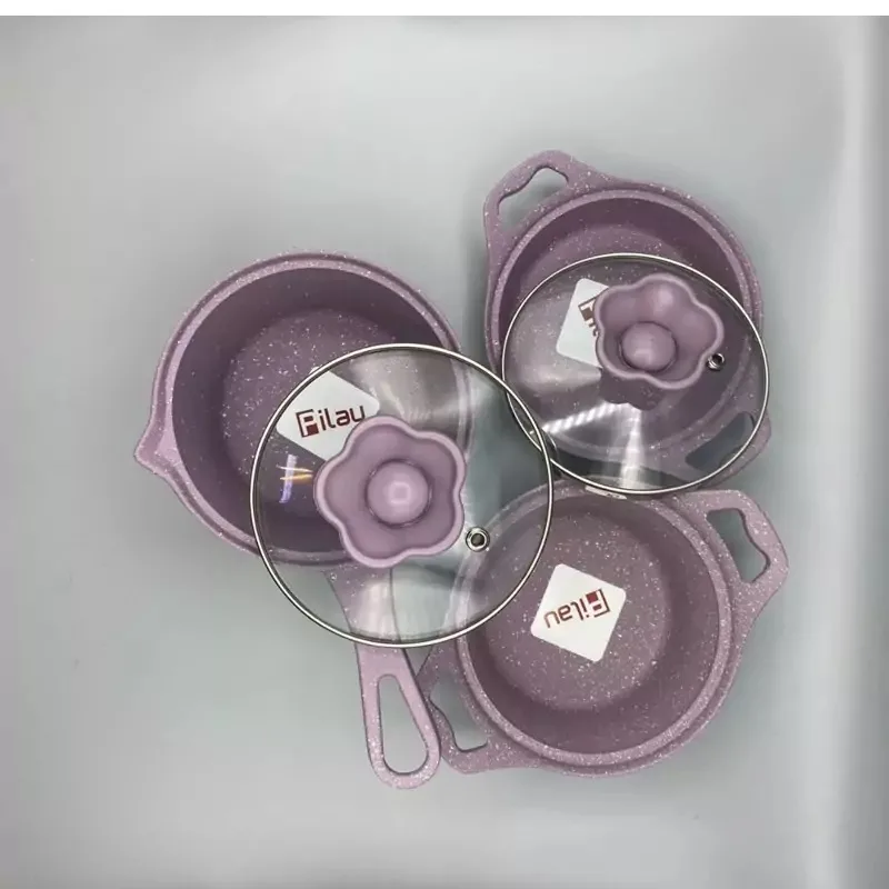 سرویس قابلمه پیلو 5پارچه نوزادی مدل Life نچسب چدن گرانیت Pilau