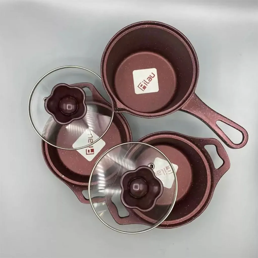 سرویس قابلمه پیلو 5پارچه نوزادی مدل Life نچسب چدن گرانیت Pilau