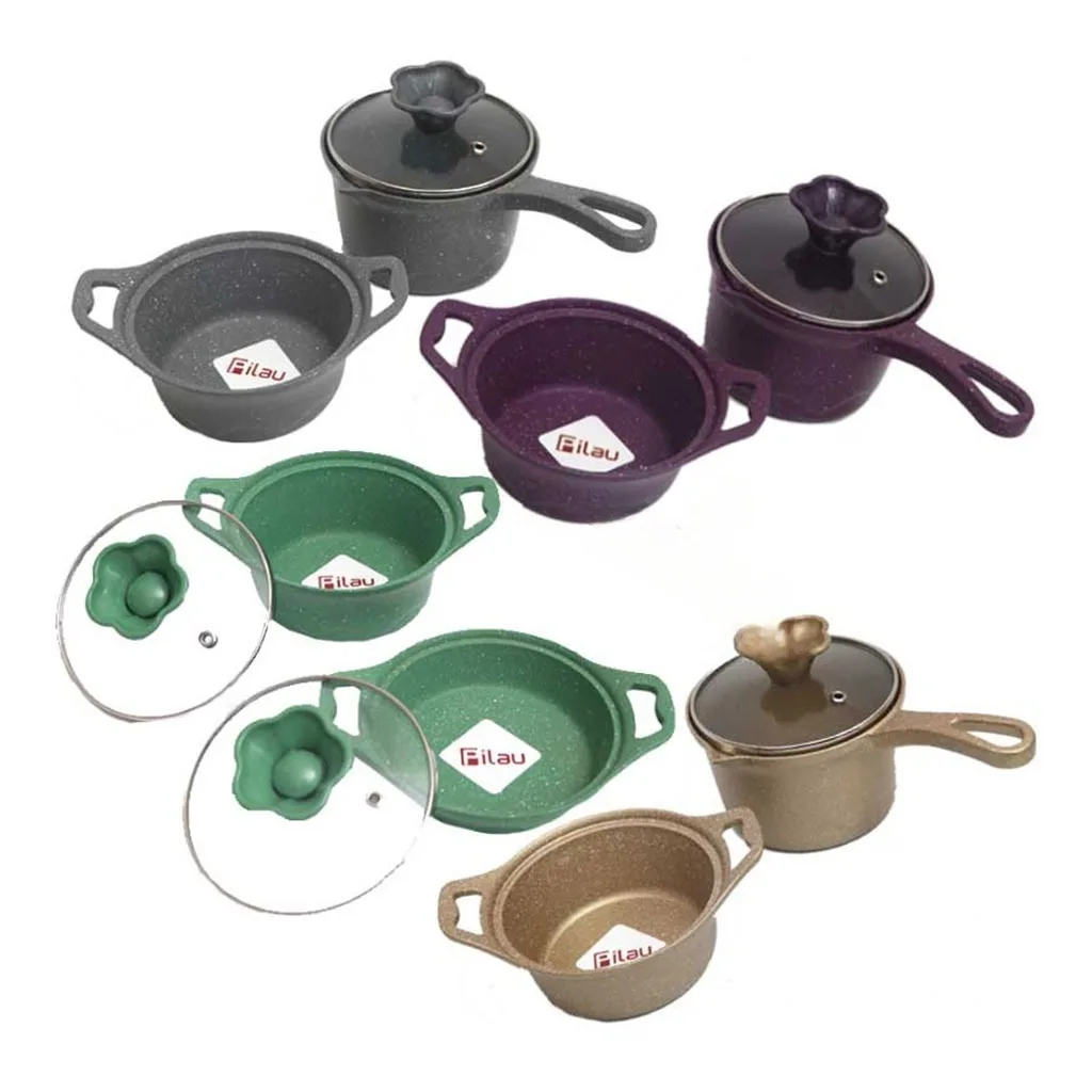 سرویس قابلمه پیلو 5پارچه نوزادی مدل Life نچسب چدن گرانیت Pilau