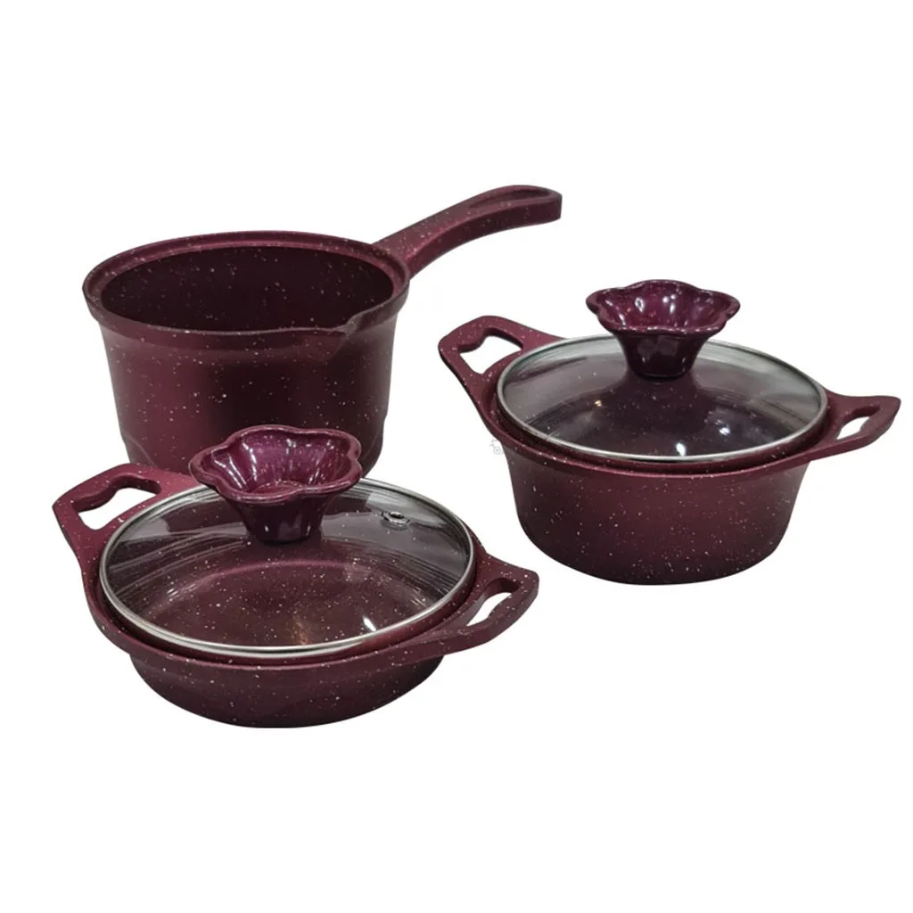 سرویس قابلمه پیلو 5پارچه نوزادی مدل Life نچسب چدن گرانیت Pilau