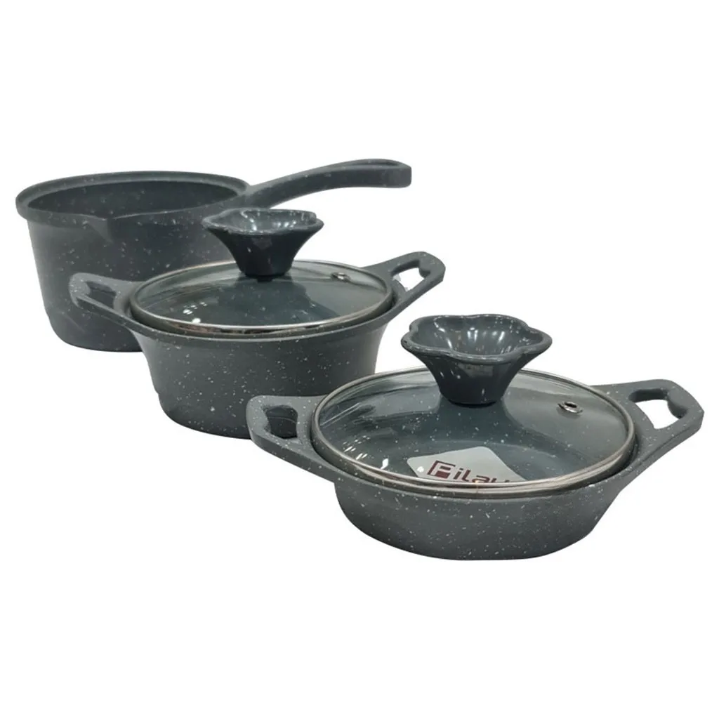 سرویس قابلمه پیلو 5پارچه نوزادی مدل Life نچسب چدن گرانیت Pilau