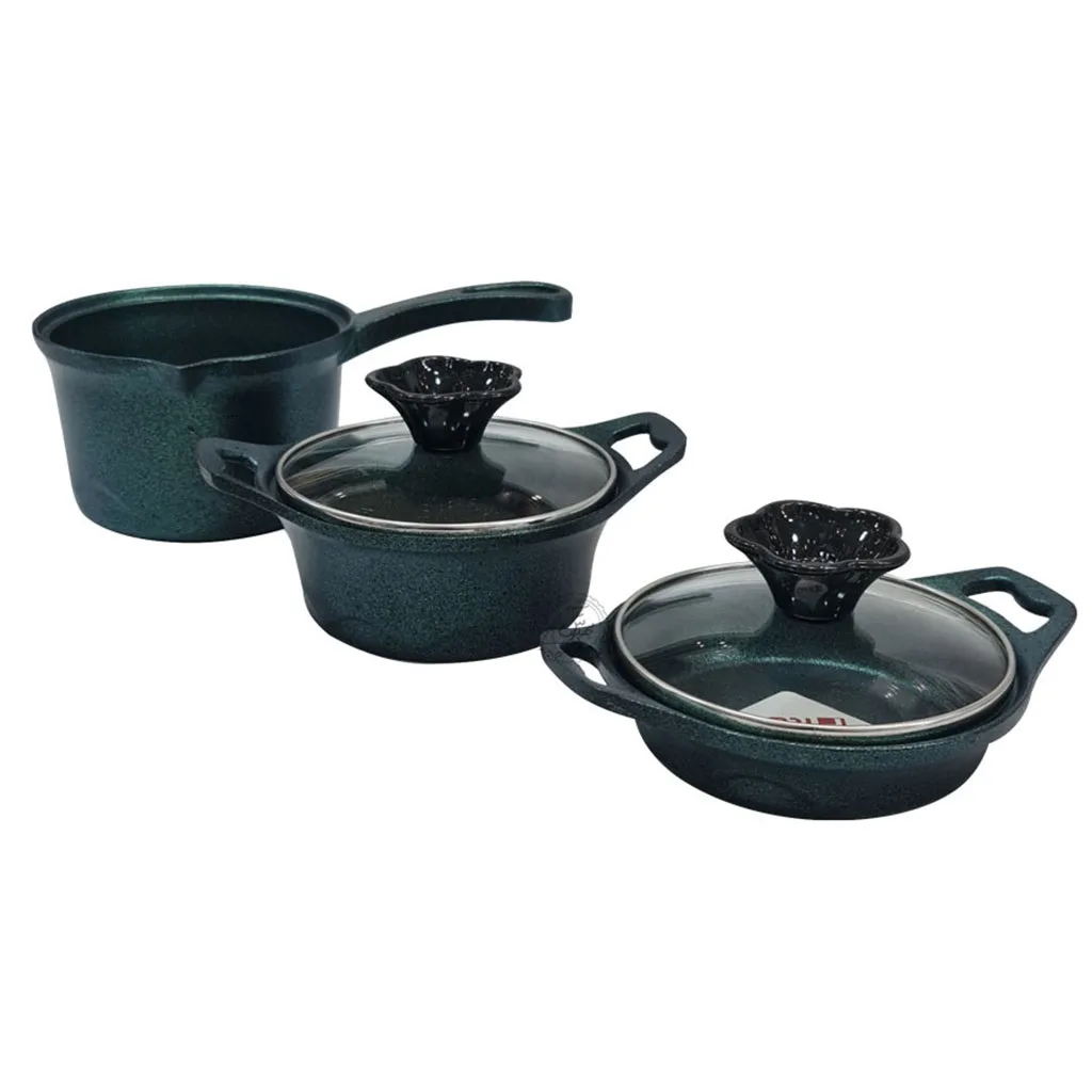 سرویس قابلمه پیلو 5پارچه نوزادی مدل Life نچسب چدن گرانیت Pilau