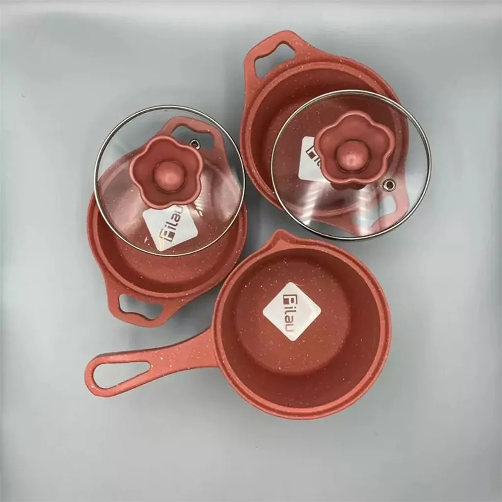 سرویس قابلمه پیلو 5پارچه نوزادی مدل Life نچسب چدن گرانیت Pilau