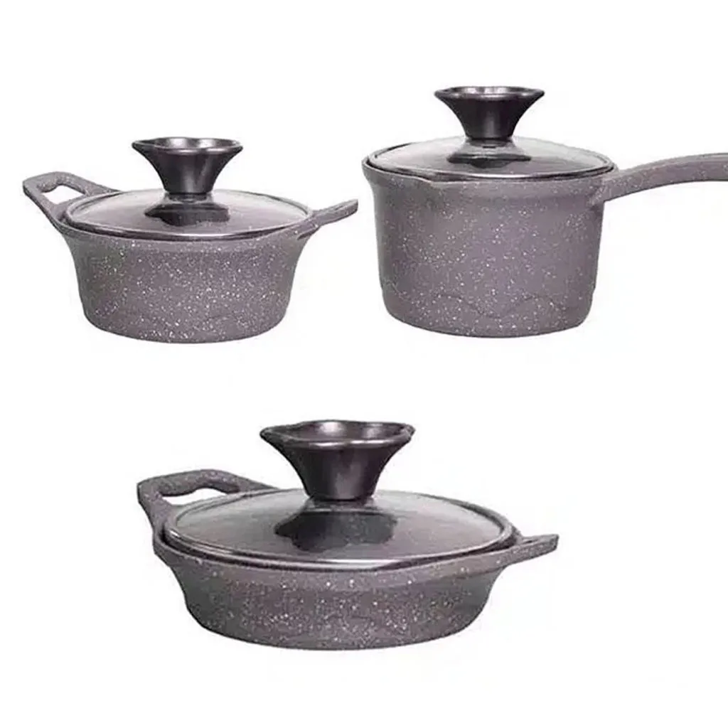 سرویس قابلمه پیلو 5پارچه نوزادی مدل Life نچسب چدن گرانیت Pilau