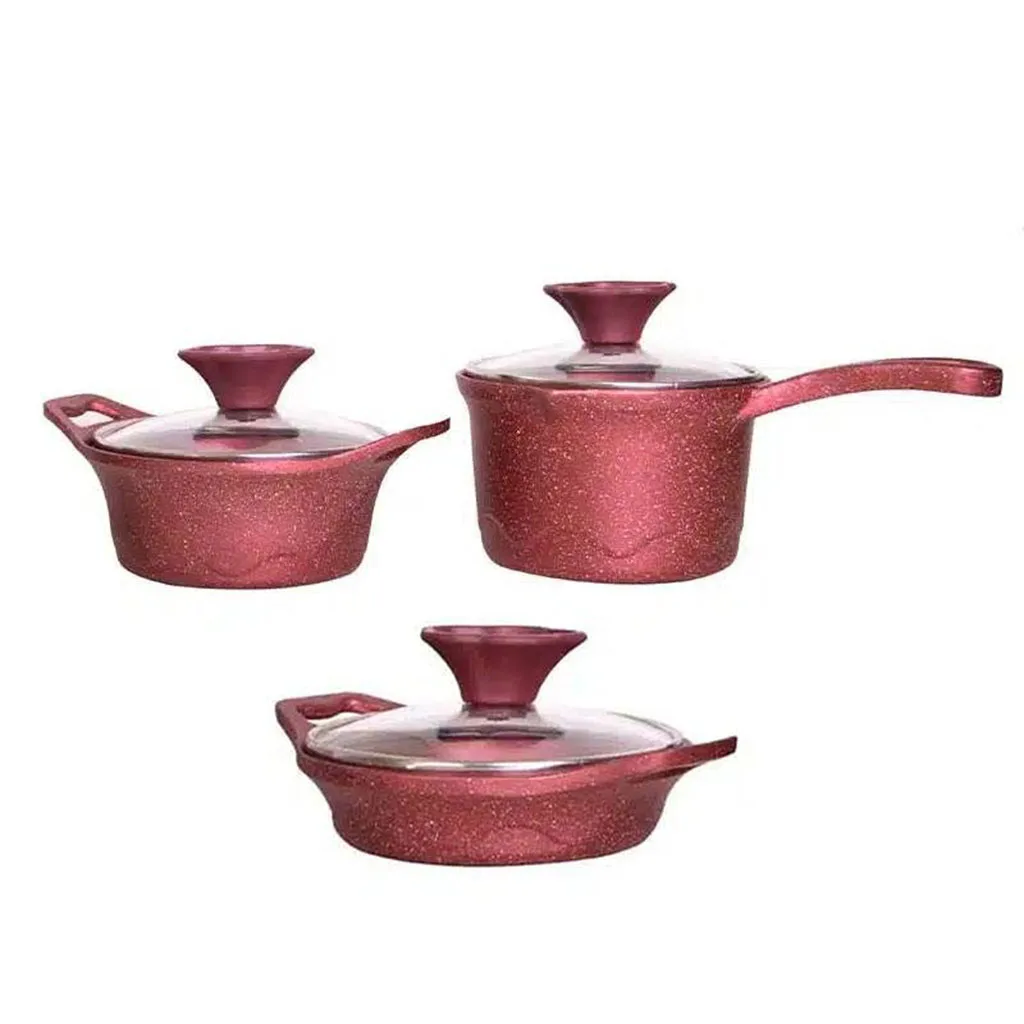 سرویس قابلمه پیلو 5پارچه نوزادی مدل Life نچسب چدن گرانیت Pilau