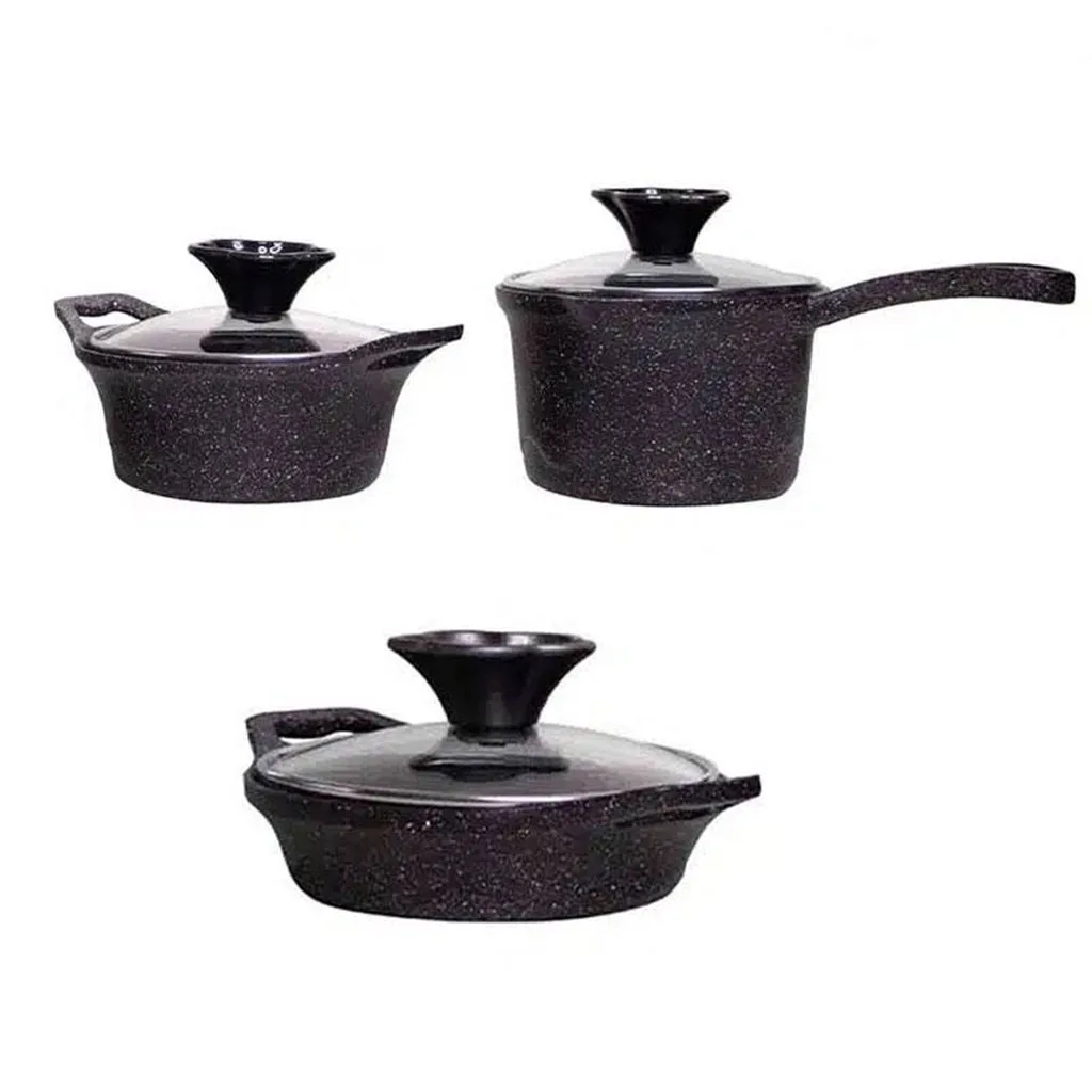 سرویس قابلمه پیلو 5پارچه نوزادی مدل Life نچسب چدن گرانیت Pilau