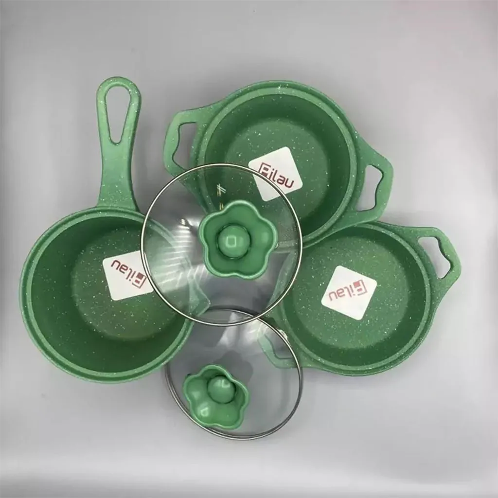 سرویس قابلمه پیلو 5پارچه نوزادی مدل Life نچسب چدن گرانیت Pilau