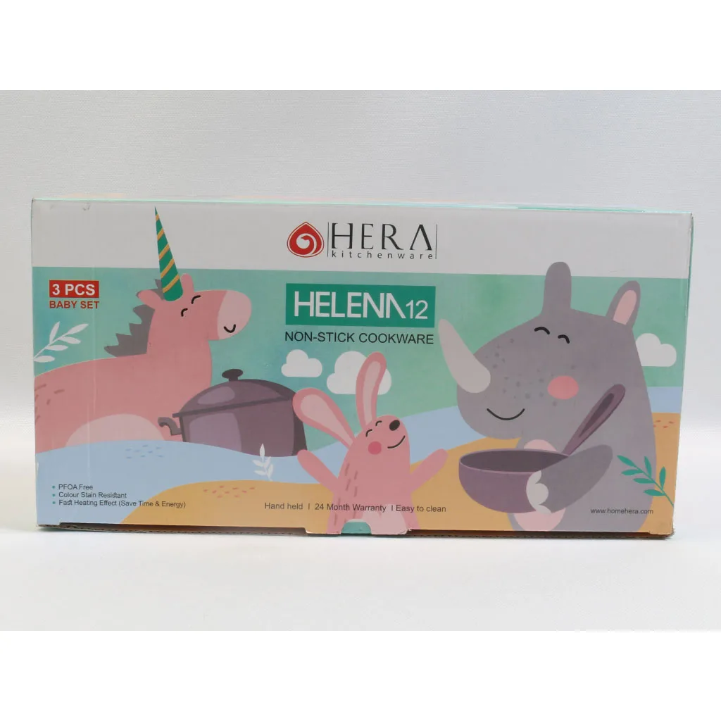 سرویس قابلمه گرانیتی 3پارچه نوزاد و کودک هرا مدل هلنا12 Hera Helena