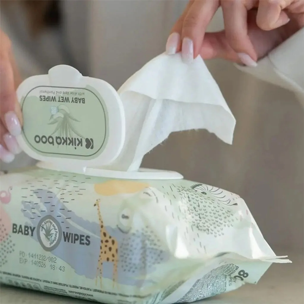 دستمال مرطوب کیکابو Cotton seeds and chamomile پنبه 80برگی دربدار